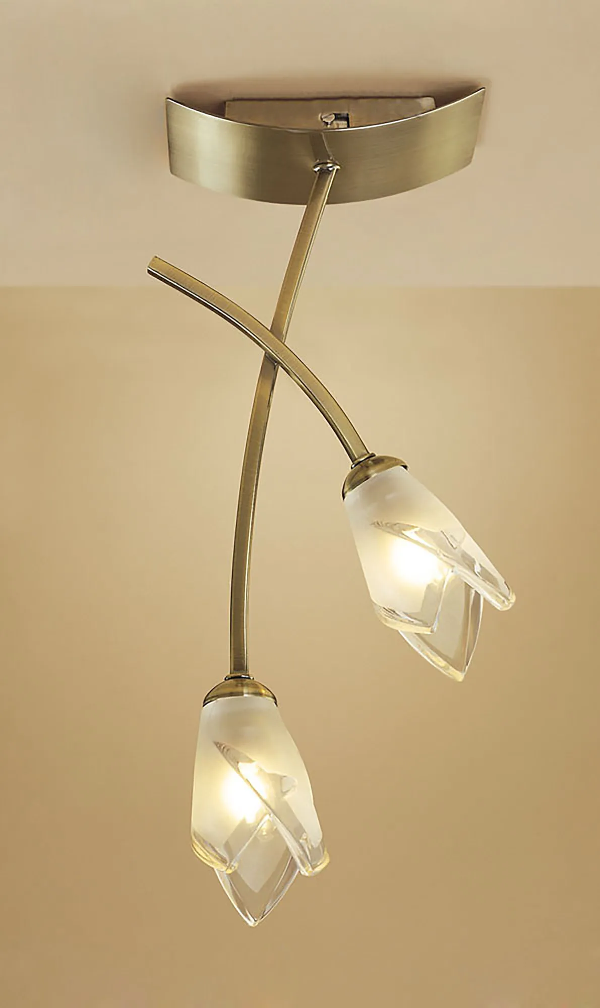 Pietra Antique Brass Ceiling Lights Mantra Semi Flush Fittings